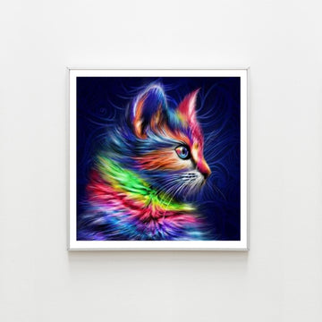 Diamond Painting Chat au Profil Coloré