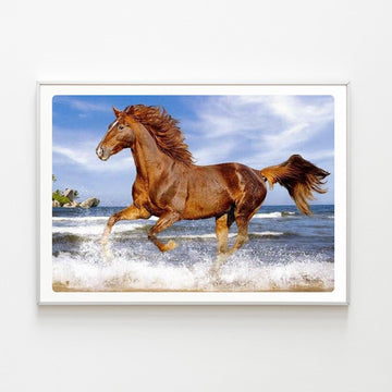 Diamond Painting Cheval Marron Sauvage