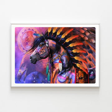 Diamond Painting Cheval Amérindien