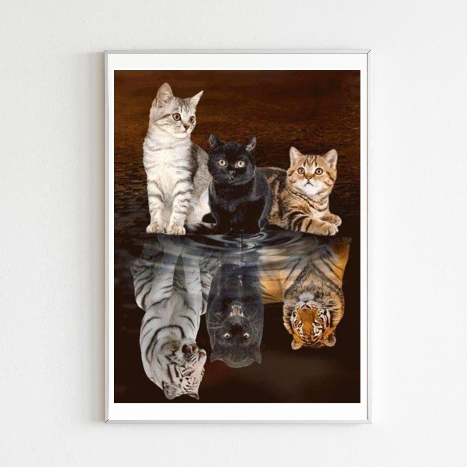 Diamond Painting Chatons Reflets Félins