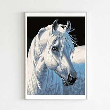 Diamond Painting Cheval Blanc Peinture