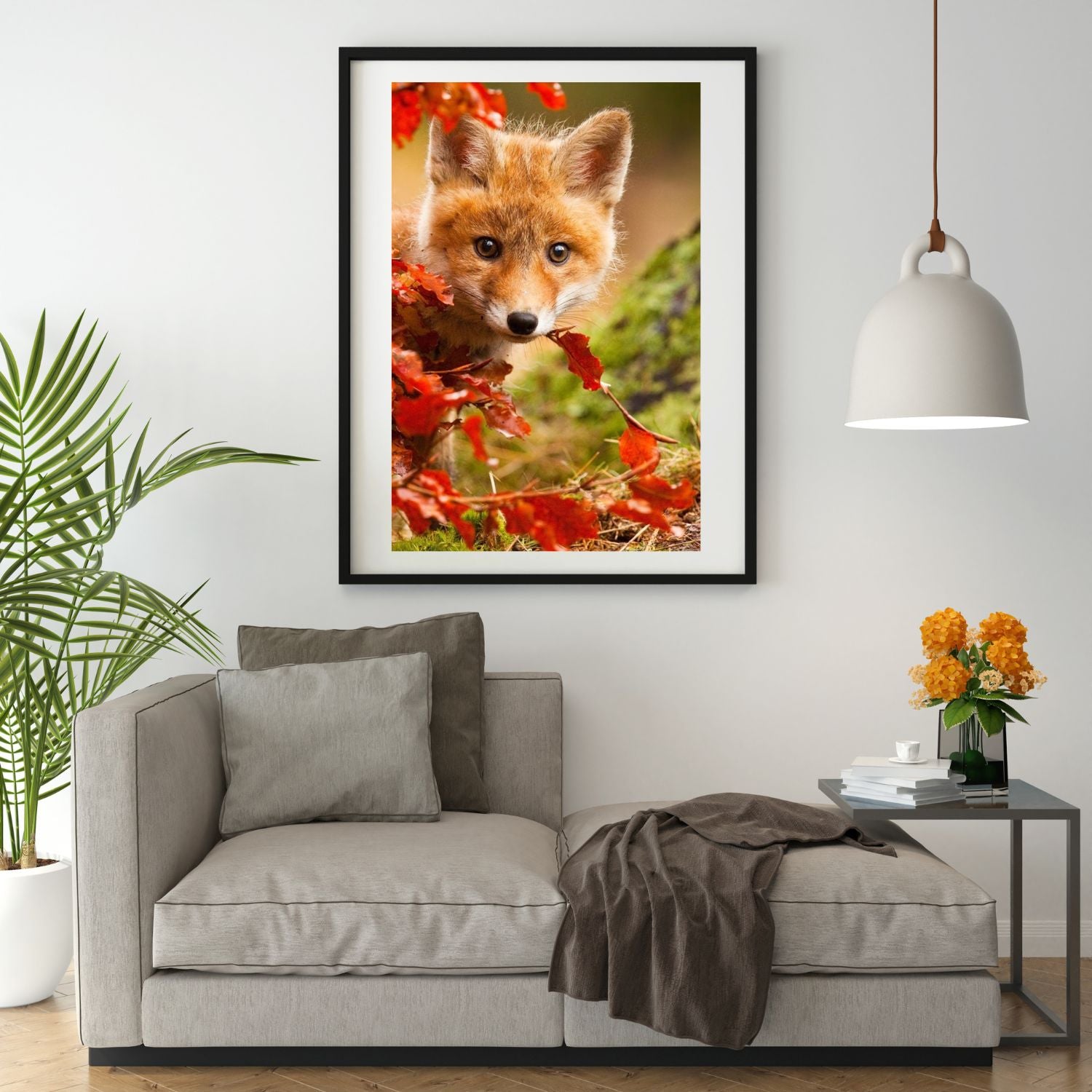 Broderie Diamant Renard Automne
